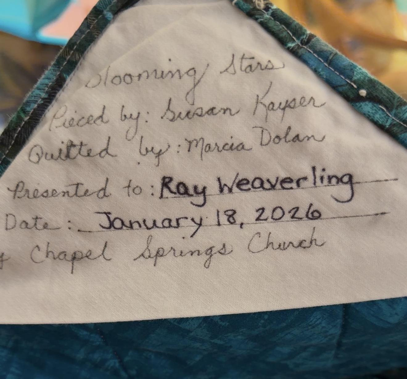 Quilt presentation photo 2